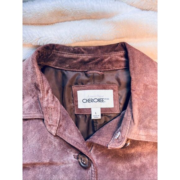 Cherokee vintage brown suede leather jacket M - Picture 5 of 8